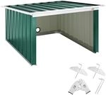 DeubaXXL DE M&auml;hroboter Garage Gr&uuml;n Metall 89x90x54cm 109177