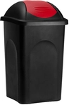 DeubaXXL DE M&uuml;lleimer Schwarz/Rot Kunststoff 60L 192941