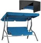 Hollywoodschaukel Atlantik Blau + Abdeckplane
