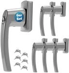 DeubaXXL DE Fenstergriff 6er-Set Silber abschlie&szlig;bar 994045