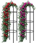 DeubaXXL DE Rosens&auml;ule 2er-Set Schwarz 200x40cm 990458