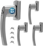 DeubaXXL DE Fenstergriff 4er-Set Silber abschlie&szlig;bar 992461