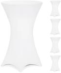DeubaXXL DE Stehtischhusse 5er-Set Wei&szlig; &Oslash;80cm 992334