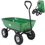 Bollerwagen Gr&uuml;n 103,5x51x92,5cm mit Kippfunktion