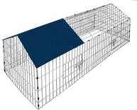 DeubaXXL DE Cadoca&reg; Kaninchen-Freilaufgehege Blau 180x75x75cm Sonnenschutz...
