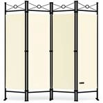 DeubaXXL DE Casaria&reg; Paravent Lucca Creme 180x163cm 100610