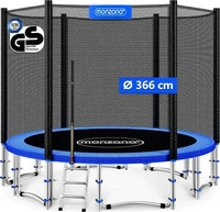 monzana 991477, monzana Trampolin &Oslash;366cm inkl Sicherheitsnetz T&Uuml;V S&Uuml;D GS Blau