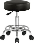 Casaria 105286, Casaria Rollhocker Kunstleder Schwarz 360&deg; drehbar