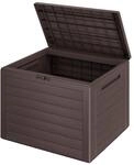 DeubaXXL DE Gartenbox Lille 190L Braun in Holzoptik wetterfest abschlie&szlig;bar...