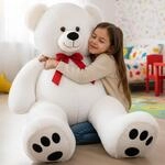 DeubaXXL DE Pl&uuml;schtier Teddyb&auml;r XXL Wei&szlig; 150cm 101599