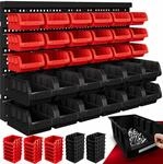 DeubaXXL DE Werkzeugwand Schwarz/Rot 32-tlg mit Stapelboxen 101575