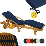 DeubaXXL DE Auflage Sunlounger Blau 196x55x5cm 101133