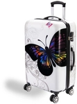 DeubaXXL DE Hartschalenkoffer Rollen 360&ordm; Reisekoffer Butterfly Polycarbonat...