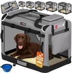 DeubaXXL DE Hundebox faltbar XXL 90x60x66cm Grau 105976