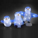 DeubaXXL DE LED Acryl Figuren Weihnachten Pinguin-Familie 107608