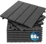 WPC Fliesen 66er-Set Klassik Anthrazit - 30x30cm