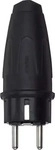 Merten 123251, Merten Gummi-SCHUKO-Stecker sw DE FR BE Schutzkon. 123251