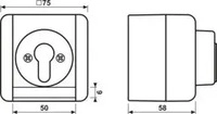 Jung 834.18W, Jung Schl&uuml;sselschalter 10AX 250V 1-pol. 834.18 W