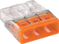 WAGO 2273-203, WAGO 3-COMPACT-Verbindungsdosenklemme max. 2,5 mm&sup2; transparent Deckel