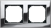 Merten 475239, Merten Metallrahmen 2f.chrom waage/senkrecht 475239 - 475239