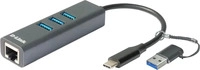 DLink DUB-2332, DLink Deutschland Ethernet Adapter USB-C/USB auf Gigab. DUB-2332