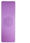 Berk Yogamatte Lila | 182 x 61 cm | 6 mm | zweischichtig | mit Blume des Lebens...