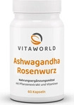Vitaworld Ashwagandha Rosenwurz Komplex | 60 Kapseln | mit Withanolid & Rosavin 