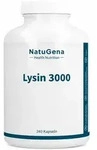 NatuGena Lysin 3000 | 240 Kapseln | hochdosiert | deckt den t&auml;glichen Lysinbedarf 