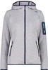 CMP - Women's Jacket Fix Hood Jacquard Knitted 3H19826 - Fleecejacke Gr 34 grau
