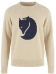 Fj&auml;llr&auml;ven - Logo Knit Sweater - Wollpullover Gr L beige