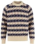 Fj&auml;llr&auml;ven - &Ouml;vik Jacquard Knit - Wollpullover Gr L beige
