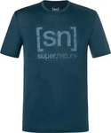 super.natural SNMP0118888DXL, super.natural - Logo Lines Tee - Merinoshirt Gr XL blau