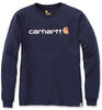 Carhartt - Core Logo L/S - Longsleeve Gr XL blau