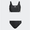 adidas - Women's 3-Stripes Sporty Bikini Gr 44 grau/schwarz IB5985
