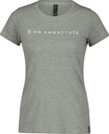 Scott 2892703765006, Scott Tee W's No Shortcuts SS light grey melange (3765) S Damen