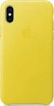 Apple MRGJ2ZM/A, Schwarzes Leder-Case f&uuml;r das Apple iPhone X - Spring Yellow...