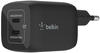 Belkin WCH013vfBK, Belkin BoostCharge GaN Pro Adapter 2 Ports - USB-C - 65 W -