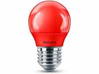 PHILIPS LED Colored Red E27 P45 3.1W Tropfenlampe Lichtfarbe: Rot, EEK: G...