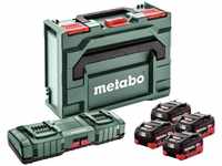 Metabo 685180000, Metabo 18V 4x Ersatzakku 5.5Ah + Doppelladegerät Basic-S