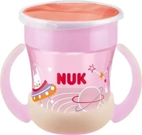 NUK Magic Cup Night Tasse mit Griffen 6m+ Pink 1 St., Grundpreis: &euro;...