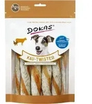 Dokas Dog Kau Twister Rinderhaut, Pansen & H&uuml;hnerbrust 200 g (Menge: 9 je