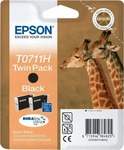 Epson T0711H | C13T07114H10 Tinte Schwarz Doppelpack XL 2 x 245 Seiten Original