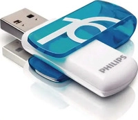 Philips Vivid 3.0 USB-Stick | 16 GB | USB 2.0 (USB-A) | 16 MB/s | Schwarz/Silber