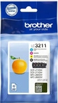 Brother LC3211VALDR Tinte BK/C/M/Y Spar Set 4 x 200 Seiten Original