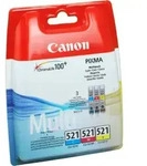 3 Canon Tinten 2934B015 CLI-521 Multipack CMY