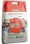 4 Canon Tinten 2106C006 CLI-581 Multipack KCMY + Fotopapier
