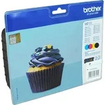 4 Brother Tinten LC-123VALBPDR Multipack KCMY