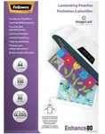 Fellowes Laminierfolie Enhance - A4, gl&auml;nzend, 80 mym, 100 St&uuml;ck