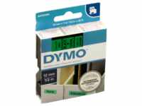 Dymo Originalband 45019 schwarz auf grün 12mm x 7m