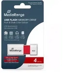 MediaRange USB-Speicherstick rot 4GB | mit Schiebemechanismus